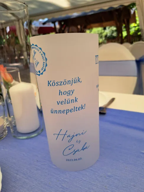 Asztalszám + menükártya